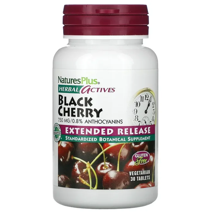 Nature’s Plus, Herbal Actives, Black Cherry, 750 mg, 30 Tablets