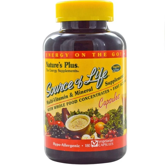 Nature’s Plus, Source Of Life, 180 Vegetarian Capsules
