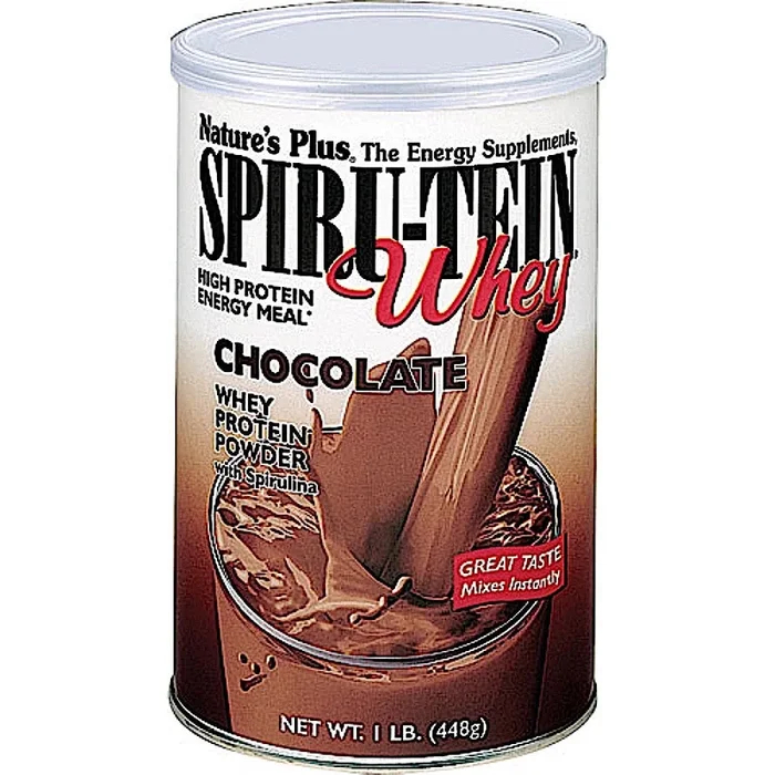 Nature’s Plus, Spirutein Whey Chocolate, 1 Lb