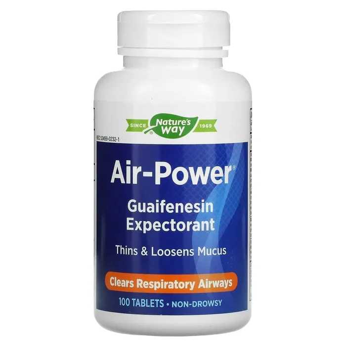 Nature’s Way, Air-Power, Guaifenesin Expectorant, 100 Tablets