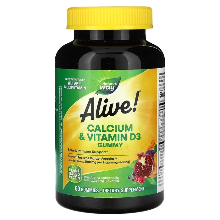 Nature’s Way, Alive! Calcium Gummy, 60 Gummies