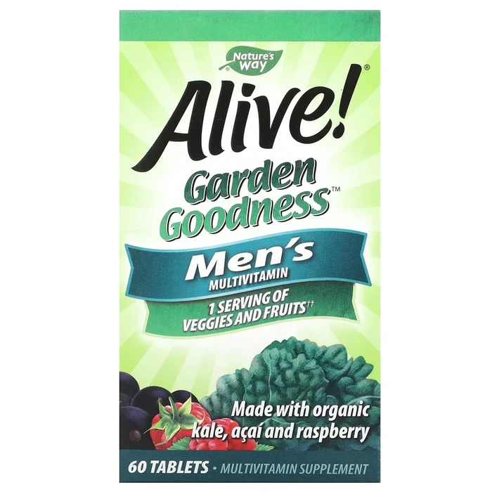 Nature’s Way, Alive! Garden Goodness Men’s, 60 Tablets