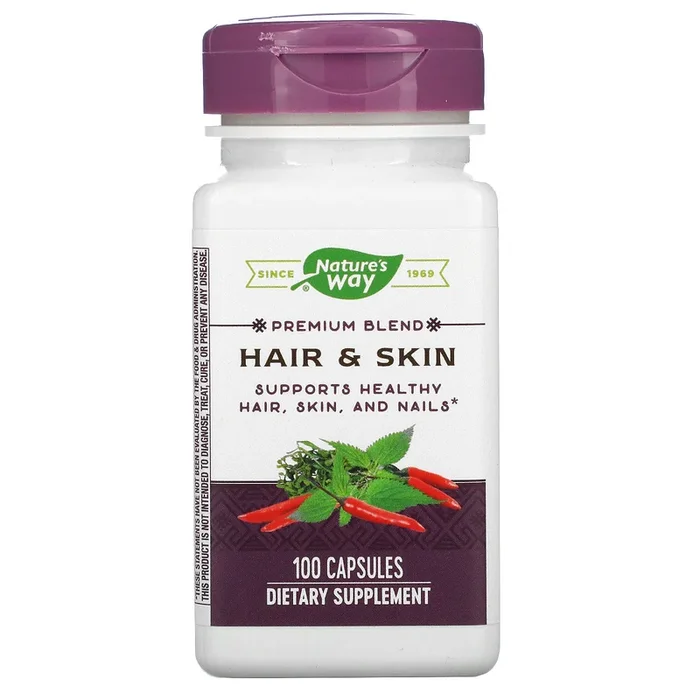 Nature’s Way, Hair & Skin Formula, 100 Capsules
