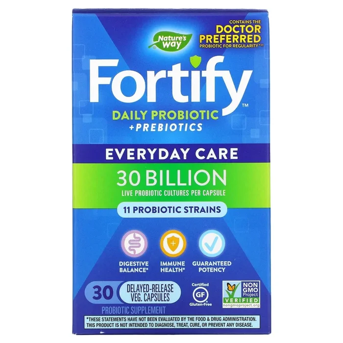 Nature’s Way, Primadophilus® Fortify™ Daily Probiotic 30 Billion, 30 Vegetarian Capsules