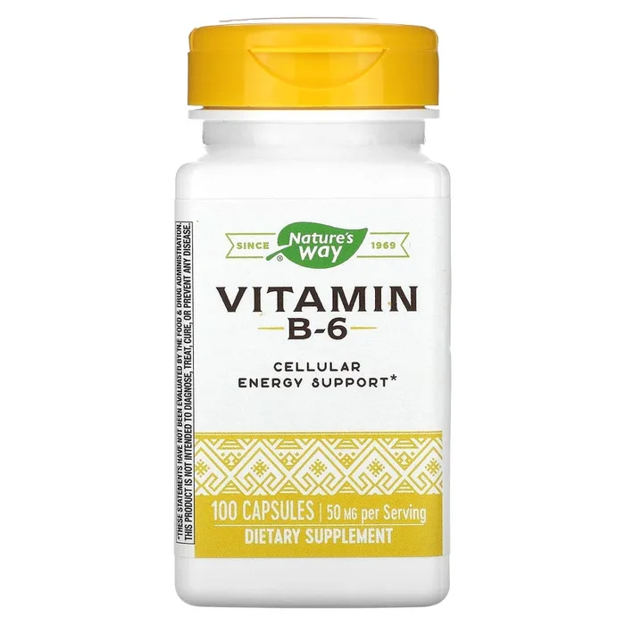Nature’s Way, Vitamin B-6 50 mg, 100 Capsules