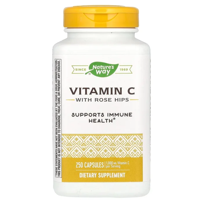 Nature’s Way, Vitamin C 500 With Rose Hips, 250 Capsules