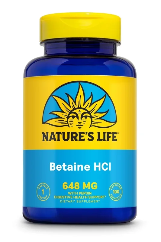 Natures Life Betaine HCL 648mg 100 Capsule