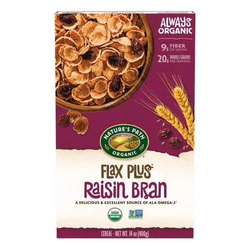 Natures Path, Organic Flax Plus Raisin Bran, 14 Oz(Case Of 12)