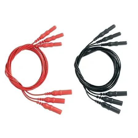 Natus Medical – Extension Cable 24 Inch, Red, Blue, 1.5mm Male Touchproof Electrode End, 1.5mm Female Touchproof Instrument End For Monopolar Needle, Most EMG Systems – 902-EX-TP