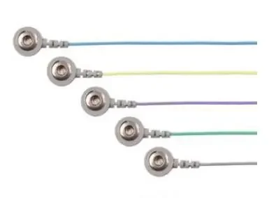 Natus Medical – Snap Leads 3 M Length, Electrodes With Touchproof Connectors, Blue, Grey, Purple, Green And Yellow Snap Electrodes – 019-419300