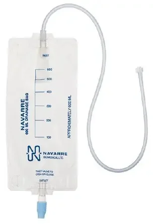 Navarre – Gravity Drainage Bag 600 mL Sterile Luer connector Barrier – NDB600