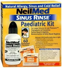 Neilmed Sinus Rinse Kids – Pediatric Saline Nasal Rinse Kit 60 Packets – 70592800300