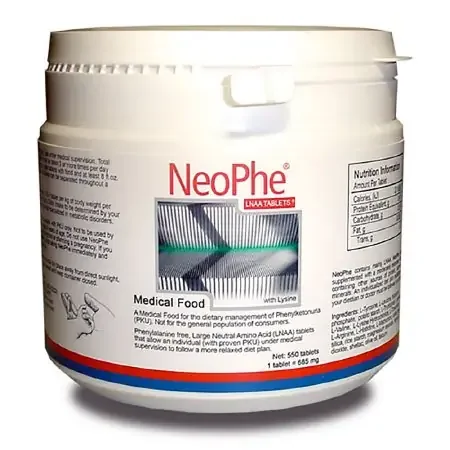 NeoPhe LNAA – PKU Oral Supplement Unflavored 550 per Bottle Bottle Ready to Use – 8002