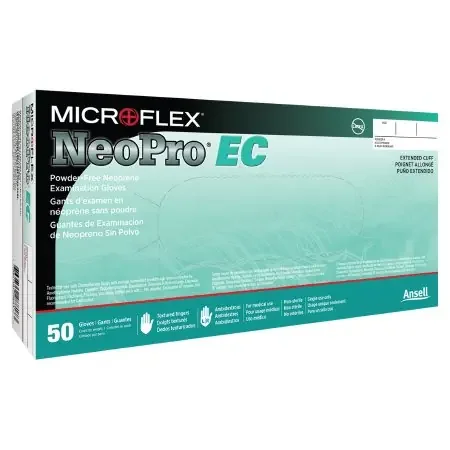 NeoPro EC – Exam Glove Small NonSterile Polychloroprene Extended Cuff Length Textured Fingertips Green Chemo Tested – NEC-288-S