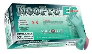 NeoPro EC – Exam Glove X-Large NonSterile Polychloroprene Extended Cuff Length Textured Fingertips Green Chemo Tested – NEC-288-XL