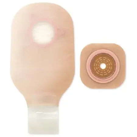 New Image – Ileostomy / Colostomy Pouch Two-Piece System 12 Inch Length Drainable Flat, Trim to Fit – 19603
