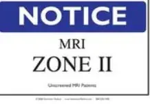 Newmatic Medical – Door Sign Caution Notice MRI – 11470