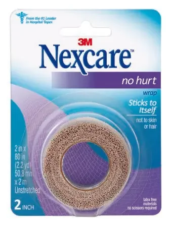 Nexcare No Hurt – Medical Tape Self-Adherent Hypoallergenic Material 2 X 80 Inch Tan NonSterile – NHT-2
