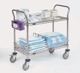 Nexel – Utility Cart Chrome Plated 24 Inch Silver – 930638