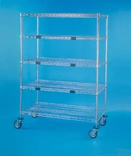 Nexel – Utility Cart Chrome Plated 24 X 60 X 69 Inch Silver – 930607