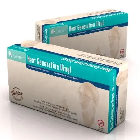 Next Generation Vinyl – Exam Glove Small NonSterile Stretch Vinyl Standard Cuff Length Smooth Ivory Not Chemo Approved – 6822