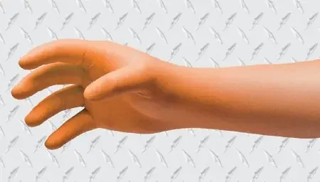NitriDerm EP Orange – Exam Glove 2X-Large NonSterile Nitrile Extended Cuff Length Fully Textured Orange Chemo Tested – 189400