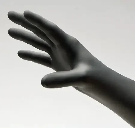 NitriDerm Ultra Black – Exam Glove X-Small NonSterile Nitrile Standard Cuff Length Textured Fingertips Black Chemo Tested – 187050