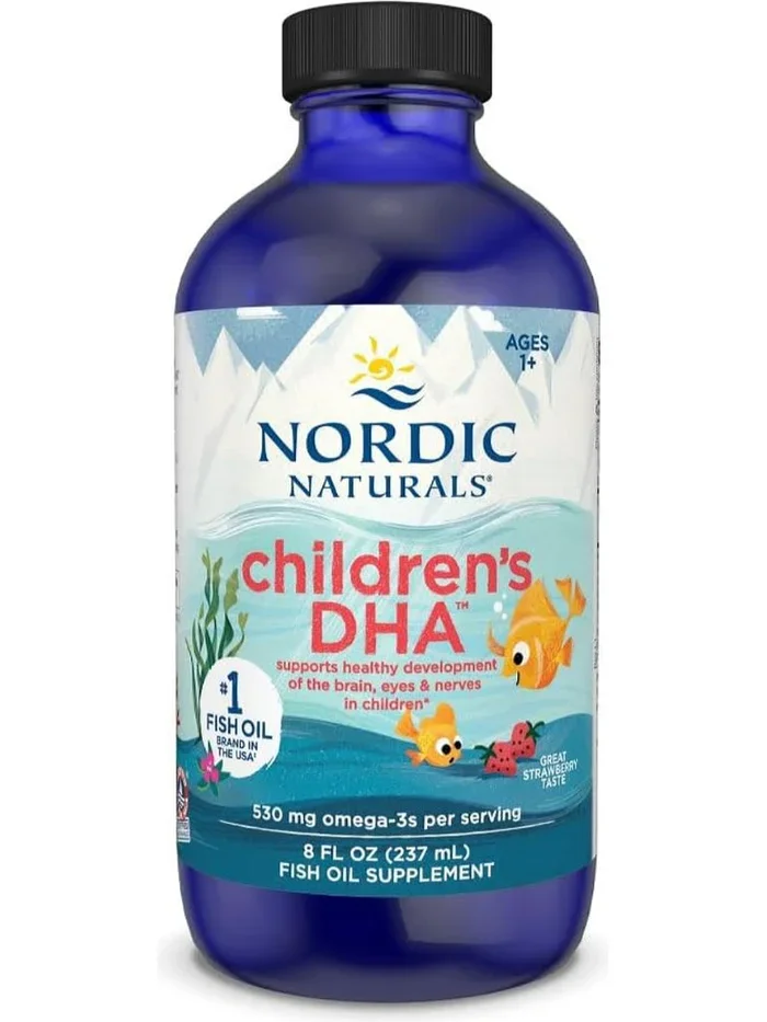 Nordic Naturals, Children’s DHA, Strawberry, 8 Fluid Ounces