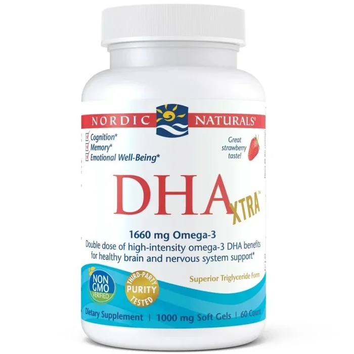 Nordic Naturals DHA Xtra 1000 – Strawberry 60 Softgel
