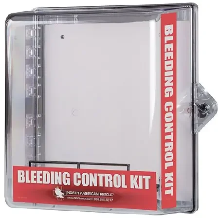 North American Rescue – Public Access Bleeding Control Clear Wall Case 16 X 16 X 8 Inch – ZZ-0714