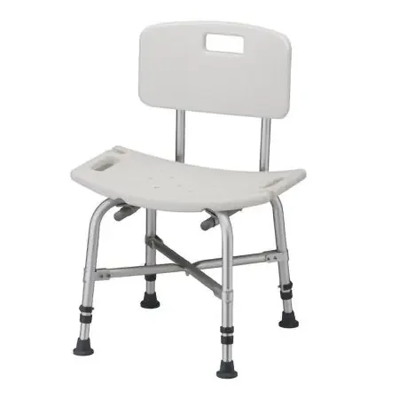 Nova – Bath Bench Fixed Handle Aluminum Frame With Backrest 20 Inch Seat Width – 9023