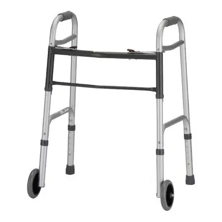 Nova – Dual Release Folding Walker Adjustable Height Aluminum Frame 300 lbs. Weight Capacity 29 to 33 Inch Height – 4090YW5
