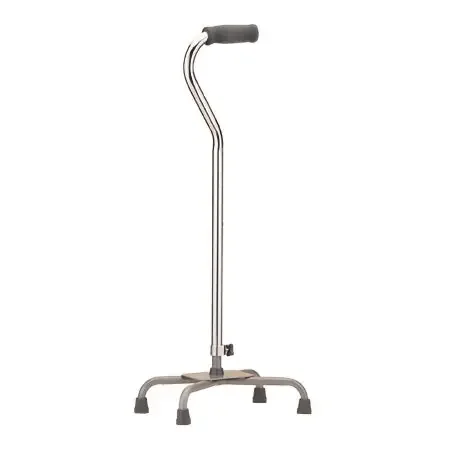 Nova – Large Base Quad Cane Aluminum 30 to 39 Inch Height Silver – 5610SI