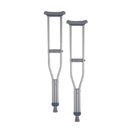 Nova Ortho-Med – Underarm Crutches Aluminum Frame Child 300 lbs. Weight Capacity Push Button Adjustment – 7202