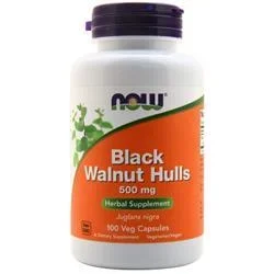 Now Black Walnut Hulls (500mg) 100 vcaps