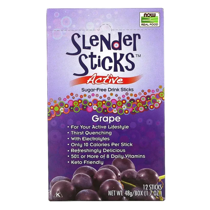 Now Foods, Active Grape Slender Sticks, Sticks pack