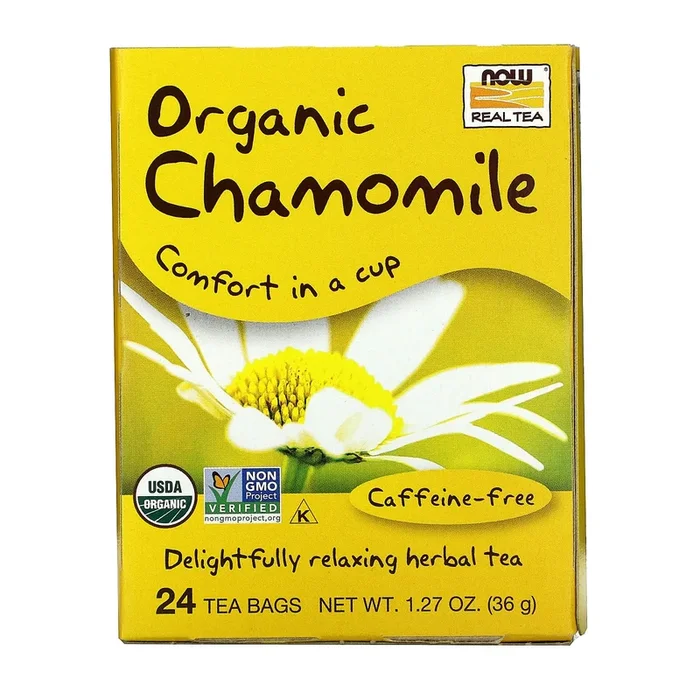 Now Foods, CHAMOMILE TEA BAGS ORGANIC 24 BAGS, 24 PK