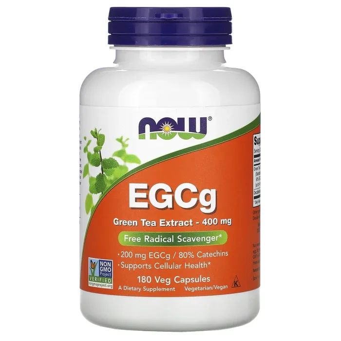 Now Foods, EGCg, Green Tea Extract, 400 mg, 180 Veg Capsules