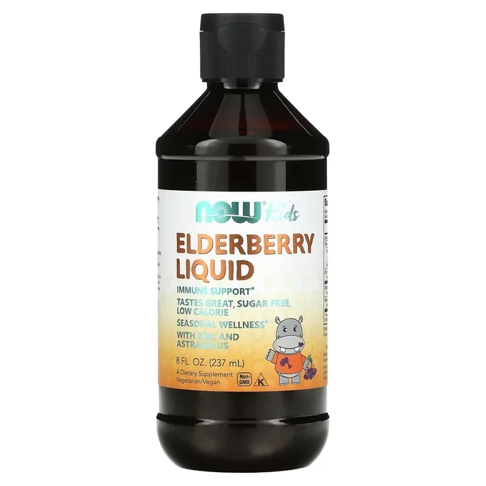 Now Foods, ELDERBERRY LIQUID FOR KIDS 8, 8 OZ