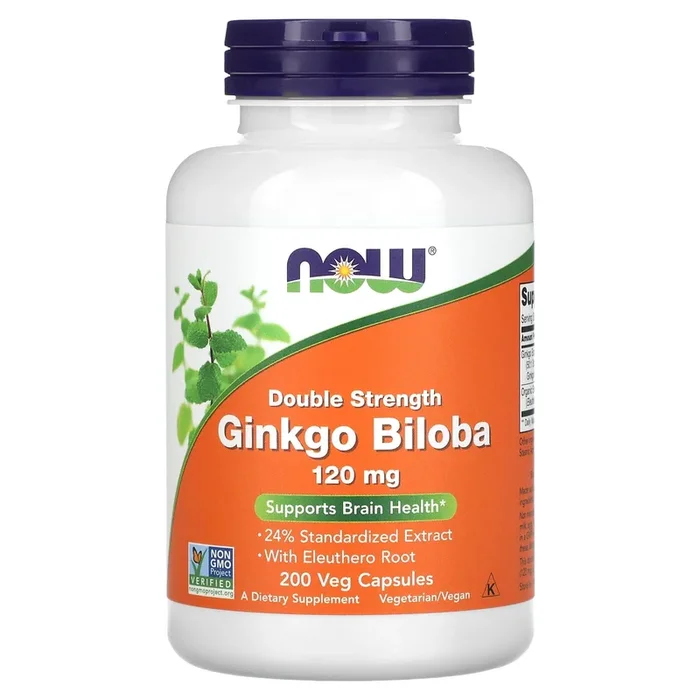 Now Foods, Ginkgo Biloba 120mg, 200 Vegetarian Capsules