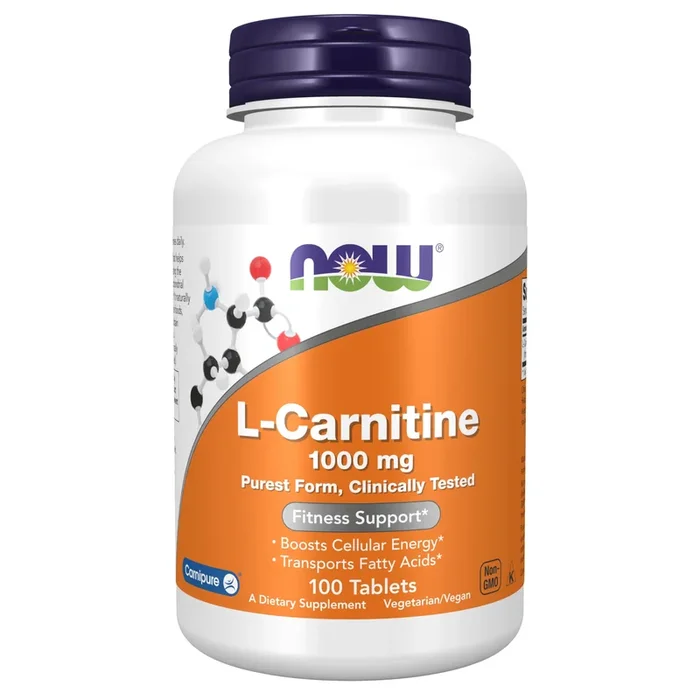 Now Foods L-Carnitine 1000 mg 100 Tablets – 0068