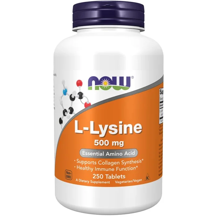 Now Foods L-Lysine 500mg 250 Tablets – 0102
