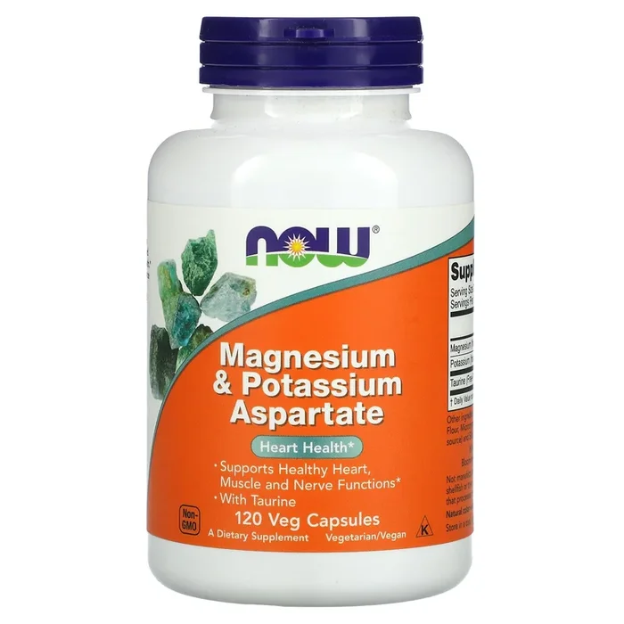 Now Foods, Mag/Potassium Aspartate With Tau, 120 Capsules