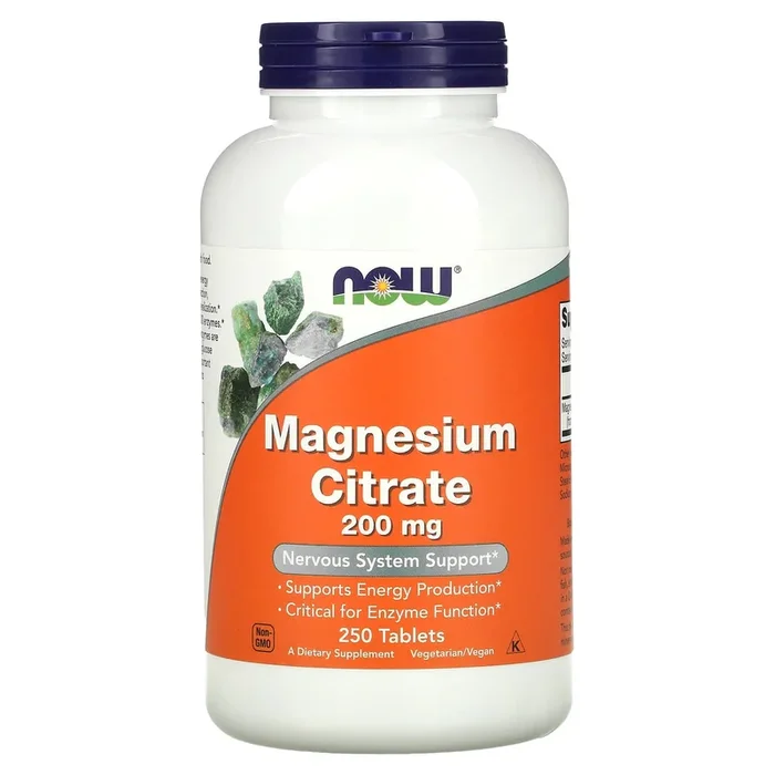 Now Foods, Magnesium Citrate 200 mg, 250 Tablets