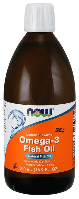Now Foods Omega 3 Fish Oil Lemon 500 ml Liquid