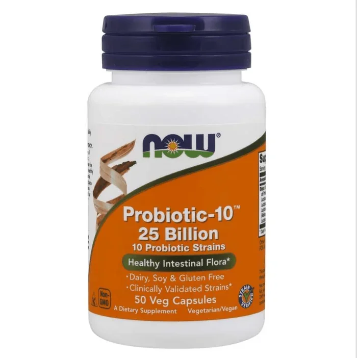 NOW Foods Probiotic10 25 Billion, 50 Veg Capsules