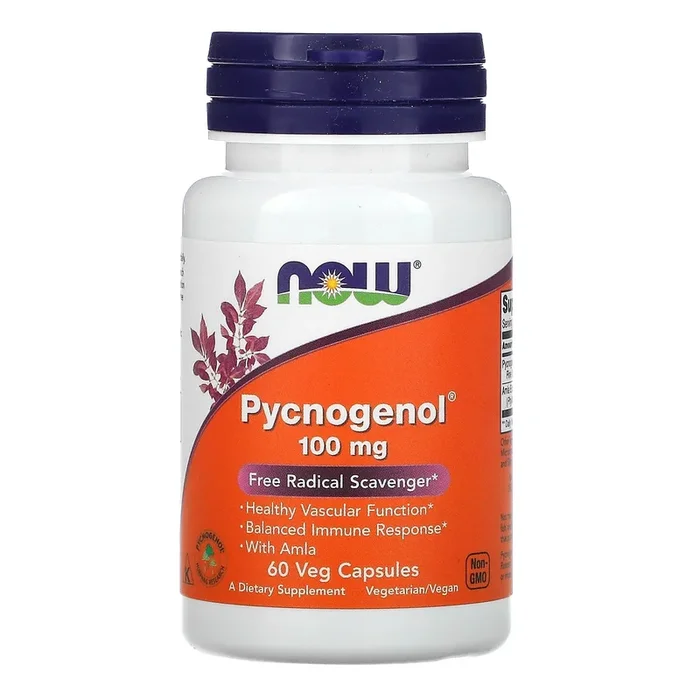 Now Foods, Pycnogenol 100mg, 60 Vegetarian Capsules