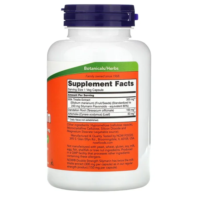 Now Foods Silymarin Double Strength 300 mg 200 Vcaps – 4753