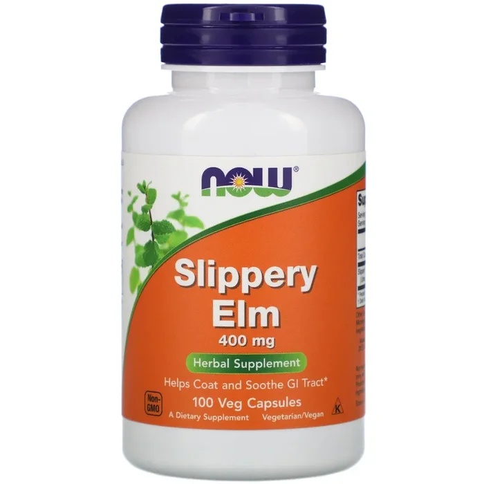 Now Foods, SLIPPERY ELM 400mg, 100 Capsules