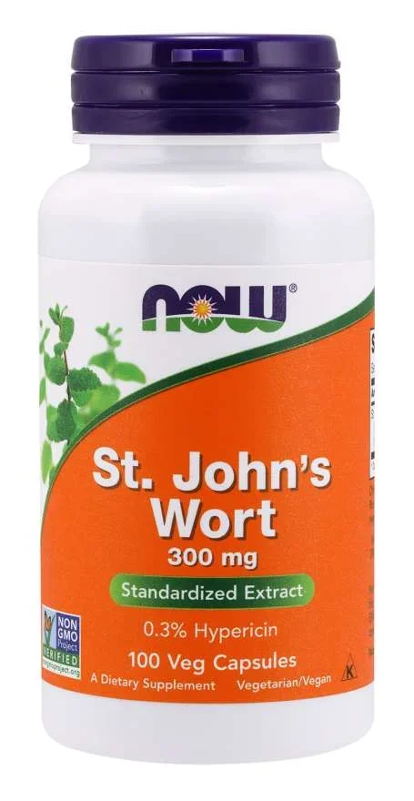 NOW Foods St. John’s Wort 300 mg 100 Veg Capsules
